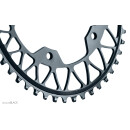 absoluteBLACK, chainring, OVAL, Gravel - Cyclocross, 1x 110/5, GREY - GRAY, 44 teeth