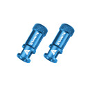 GRANITE Juicy Nipple, set de capuchons de valve, clé de valve incluse, usinage CNC, anodisé, BLUE - bleu