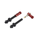GRANITE Juicy Nipple & Valve Small, Incl. tubeless valves black, length 44mm, valve caps Juicy Nipple, RED - red