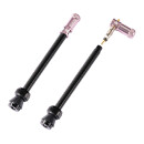 GRANITE Juicy Nipple & Valve Large, Incl. tubeless valves black, length 80mm, valve caps Juicy Nipple, PINK - pink