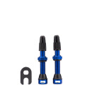 TUNE tubeless valve/valve, 1 pair (2 pieces), length 35mm, Sclaverand, aluminum, blue