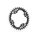 absoluteBLACK, chainring, OVAL, MTB, for Sram 94/4 N/W, integrated thread, BLACK only - only BLACK, 34 teeth