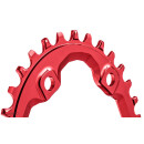 absoluteBLACK, chainring, OVAL, MTB, for Shimano XT M8000/MT700 , assysmetric spider, N/W, RED - RED, 34 teeth