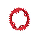 absoluteBLACK, chainring, OVAL, MTB, for Shimano XT M8000/MT700 , assysmetric spider, N/W, RED - ROT, 36 teeth