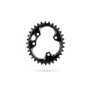 absoluteBLACK, chainring, OVAL, MTB, for Rotor, 76/4, assysmetric spider, N/W, only BLACK, 30 teeth