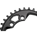absoluteBLACK, chainring, OVAL, MTB, for Rotor, 76/4, assysmetric spider, N/W, only BLACK, 34 teeth