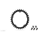 absoluteBLACK, chainring, OVAL, Road & Gravel, SUB COMPACT, 2x 110/5, BLACK only, 32 teeth