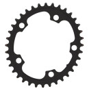absoluteBLACK, chainring, OVAL, Road, 2x 110/5, not compatible with Sram, BLACK only - only BLACK, 34 teeth