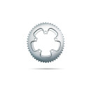 absoluteBLACK, chainring, OVAL, ROAD SILVER edition, 2x 110/5, not compatible with Sram, GREY - TITAN GREY, 50 teeth