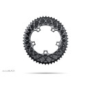 absoluteBLACK, chainring, OVAL, Road, 2x 110/5, not compatible with Sram, 50 teeth, GREY - gray - GR