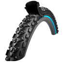 reTyre, 26 inch, 2 in 1 studded tire, WINTER TRAVELER, 146 studs, 26x2.0, studded folding tire, base tire with KEVLAR puncture protection can be ridden individually