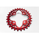 absoluteBLACK, plateau, ROND, MTB, 104/64, Spider - N/W, RED - ROUGE, 26 dents