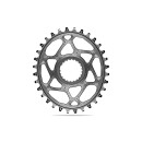 absoluteBLACK, chainring, OVAL, MTB, for Shimano, DIRECT MOUNT, compatible with HG+ 12-speed chain, GREY - gray, 36 teeth