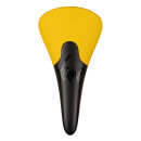 Tune, saddle, Komm-vor, carbon saddle, synthetic leather, MTB and ROAD, yellow - yellow - jaune