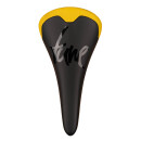 Tune, saddle, Komm-Vor PLUS, carbon saddle, synthetic leather, ROAD only, color: yellow - jaune