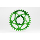 absoluteBLACK, chainring, ROUND, MTB, for Sram, DIRECT MOUNT, GXP - N/W, 3mm offset, Boost, GREEN, 34 teeth
