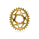 absoluteBLACK, chainring, OVAL, MTB, for Sram, DIRECT MOUNT, GXP - N/W, 6mm offset, GOLD, 26 teeth