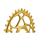 absoluteBLACK, chainring, OVAL, MTB, for Sram, DIRECT MOUNT, GXP - N/W, 6mm offset, GOLD, 28 teeth