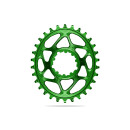 absoluteBLACK, chainring, OVAL, MTB, for Sram, DIRECT MOUNT, GXP - N/W, 6mm offset, GREEN, 30 teeth