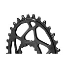 absoluteBLACK, chainring, OVAL, MTB, for Sram, DIRECT MOUNT, GXP - N/W, 3mm offset, Boost, compatible with HG+ 12-speed chain, only BLACK - black only, 34 teeth