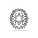 absoluteBLACK, chainring, OVAL, MTB, for Sram, DIRECT MOUNT, T-TYPE Transmission, 3mm offset, Boost, TITAN - silver, 34 teeth