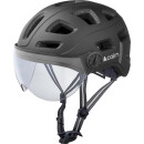 Helmet Quartz transparent Visor LED USB Black M