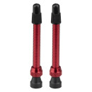 Stan`s NoTubes valve aluminium rouge, 55mm, pack de 2