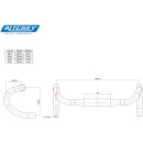 Manubrio Ritchey Road Comp 20 Curve 40cm (c-c), BB nero, 31,8mm, routing interno Di2
