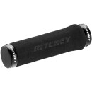 Poignées de guidon Ritchey WCS True Grip 4-Bolt Locking, noir, 129mm