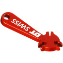 Outil multifonctionnel DT Swiss rouge, support de rayon, Torx & téton de serrage 4 pans