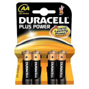 Duracell battery AA LR6 1.5V Akaline MN1500, blister of 4 pieces