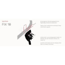 Hebie side stand Fix 18 I, black, adjustable 28"- 29", KSA 18, max. 25kg