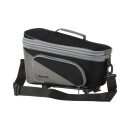 Sacoche de porte-bagages Racktime Talis Plus, noir/gris, 38 x 26 x 25cm, avec adaptateur Snap-it