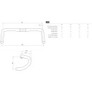 3T Road handlebar Superergo Ltd 38cm (c-c top), High Modulus Carbon black matt, 31.8mm