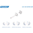 Ritchey single bolt adapter for seat post aluminum, for rails 7x7mm, Selle Italia / fizi:k