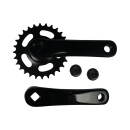 Mustang crankset 28Z. 127mm Alu black without chain guard