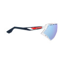 Lunettes RudyProject Defender white gloss-fade blue, multilaser ice