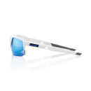 100% Speedcoupe Brille matte white, HiPer blue mirror + klar