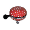 BASIL bicycle bell Polkadot bicycle bell, 80mm Ø, red / white