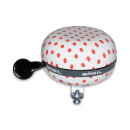 BASIL bicycle bell Polkadot bicycle bell, 80mm Ø, white / red