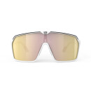 Rudy Project Spinshield glasses white matte, mutlilaser gold