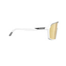 Rudy Project Spinshield glasses white matte, mutlilaser gold