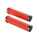 Poignées de guidon SRAM LockingGrips DH silicone 130mm paire rouge