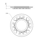 Kit de protection de chaîne pour plateau 16 dents 16 dents, offset 8.65 mm, GEN2, noir