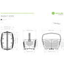 Panier de porte-bagages Racktime Bask-it Edge, noir, 43 x 24 x 29cm, avec adaptateur Snap-it