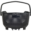 Racktime luggage carrier basket Bask-it Edge, black, 43 x 24 x 29cm, with Snap-it adapter