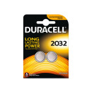 Duracell battery CR2032 3V lithium button cell in blister pack of 2
