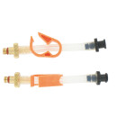 VAR replacement hoses M6 set of 2 for disc bleeder set orange