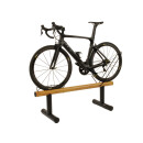 BiciSupport exhibition stand horizontal for 1 bike no. 202W black + wood