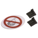 Bosch 2x dummy plugs for charging socket 1x sticker "Charging not permitted"